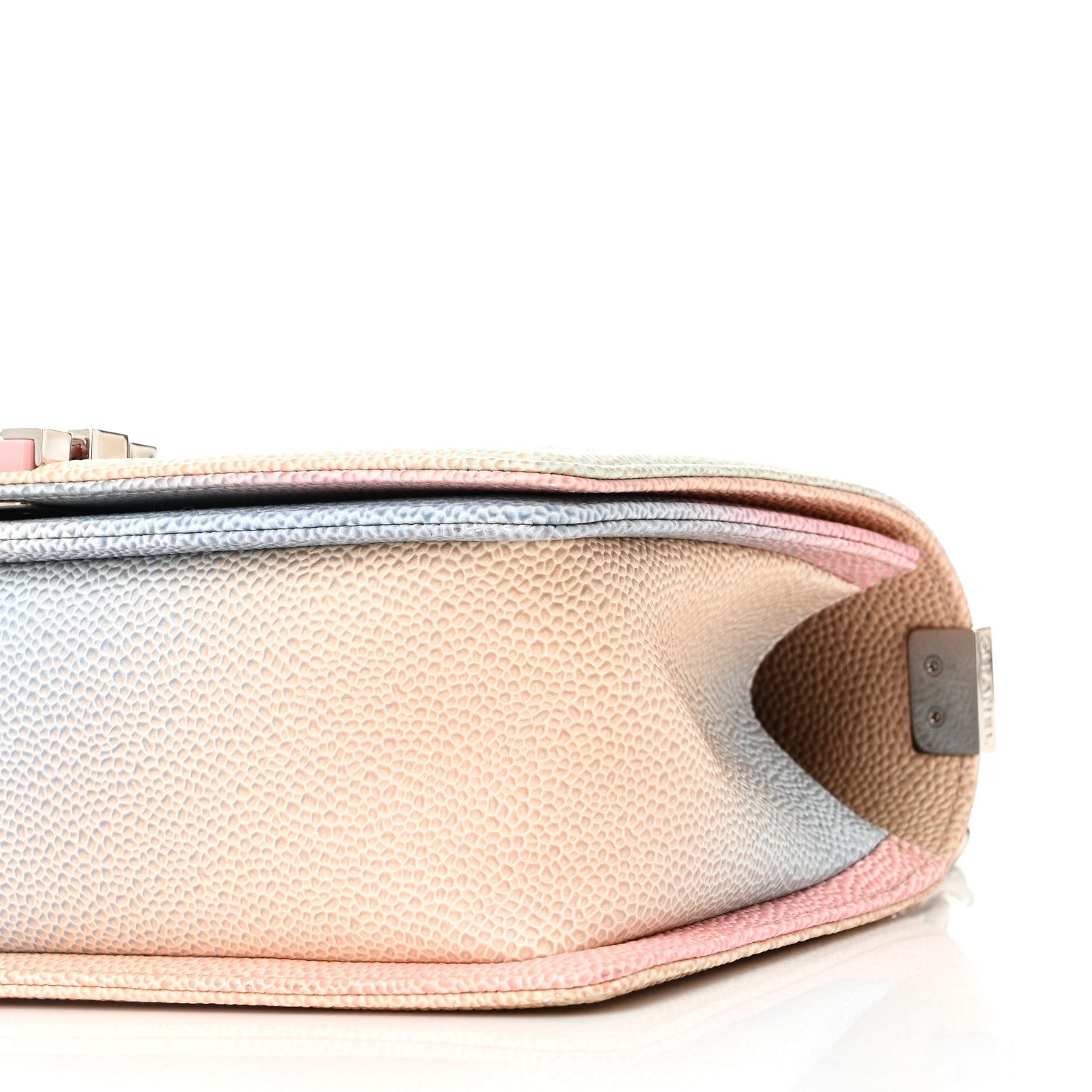 Caviar Quilted Medium Rainbow Boy Flap Pink Multicolor