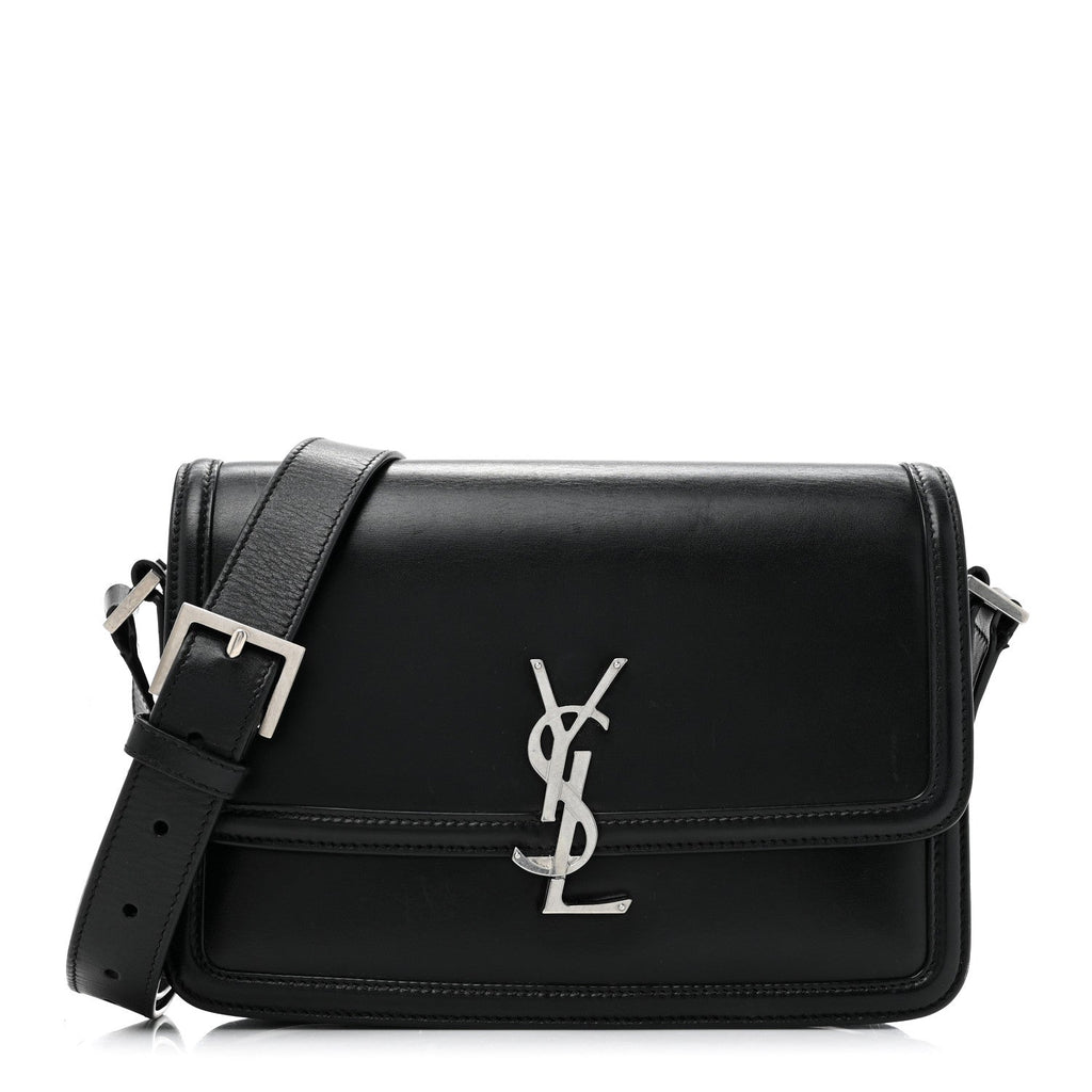 Box Calfskin Monogram Medium Solferino Satchel Black