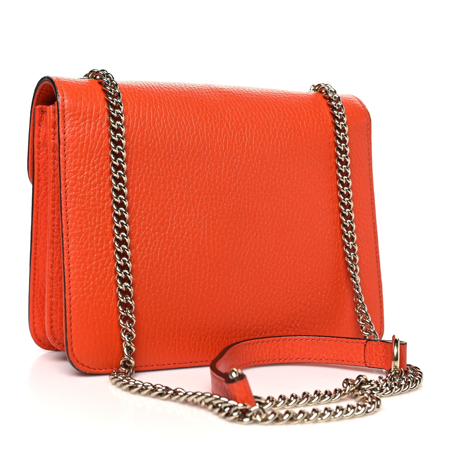 Dollar Calfskin Small Interlocking G Shoulder Bag Sun Orange