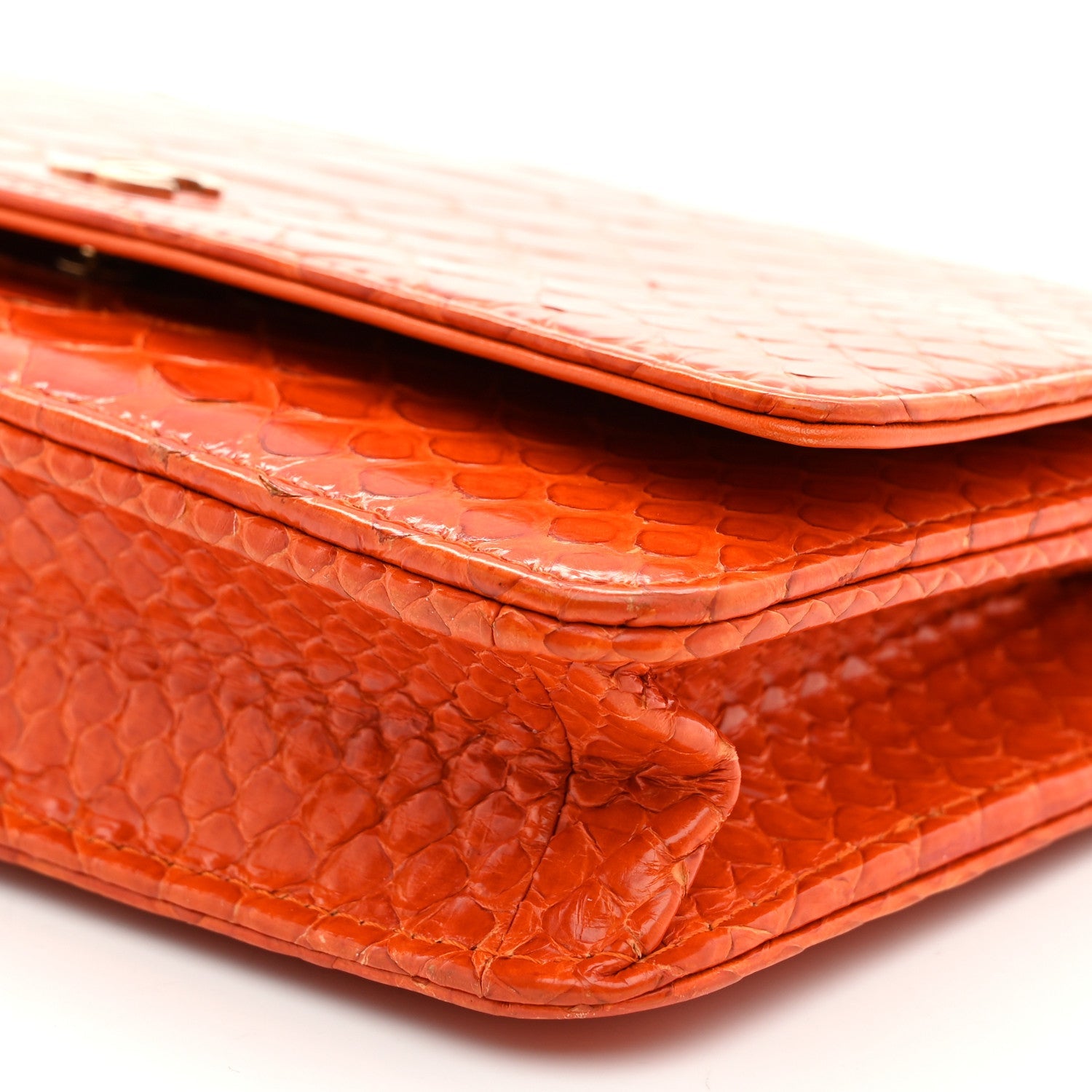 Snakeskin Wallet On Chain WOC Orange