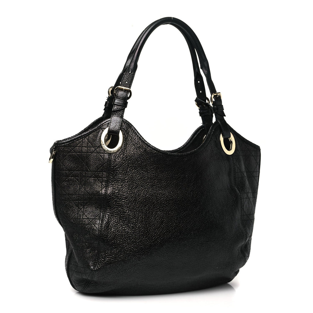 Ceramic Effect Deerskin Cannage Bee Tote Black