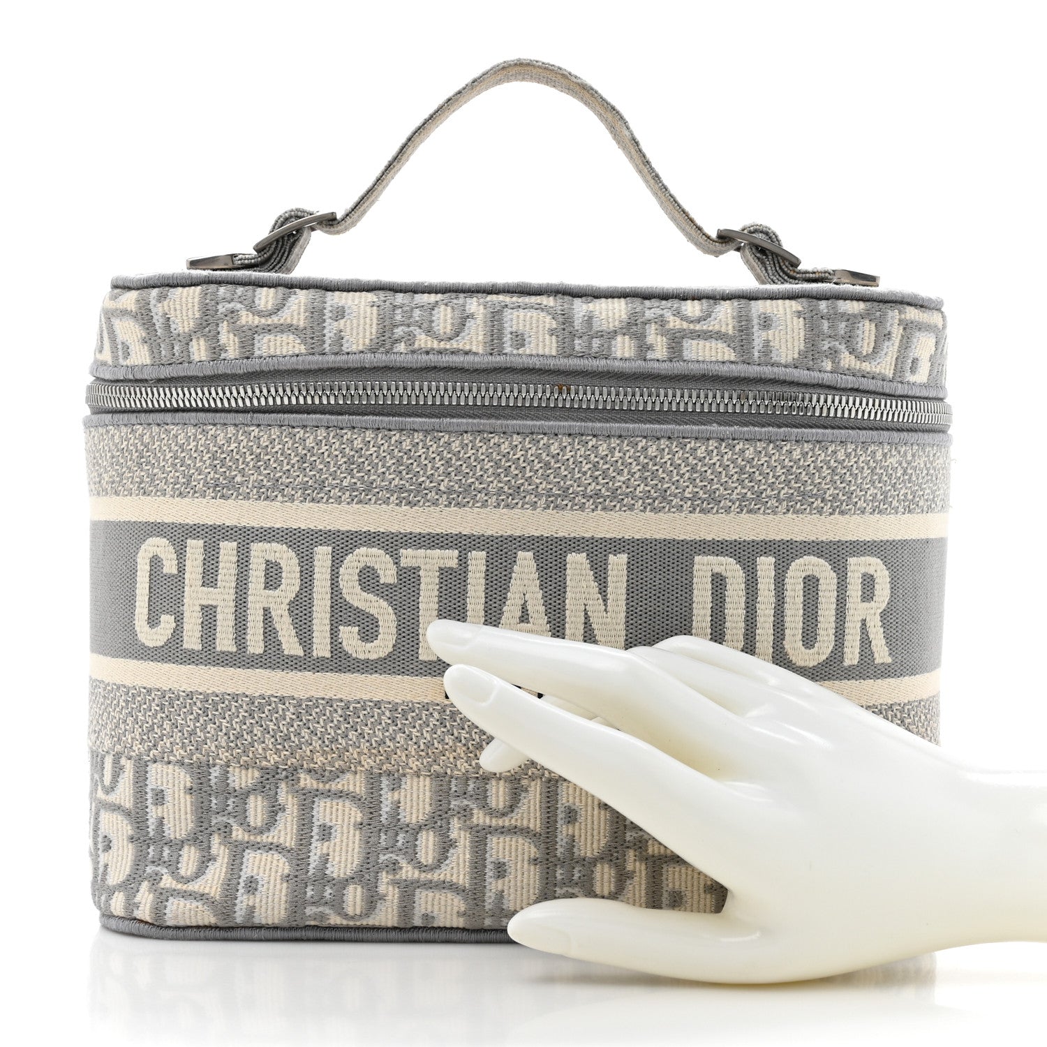 Oblique Diortravel Vanity Case Grey