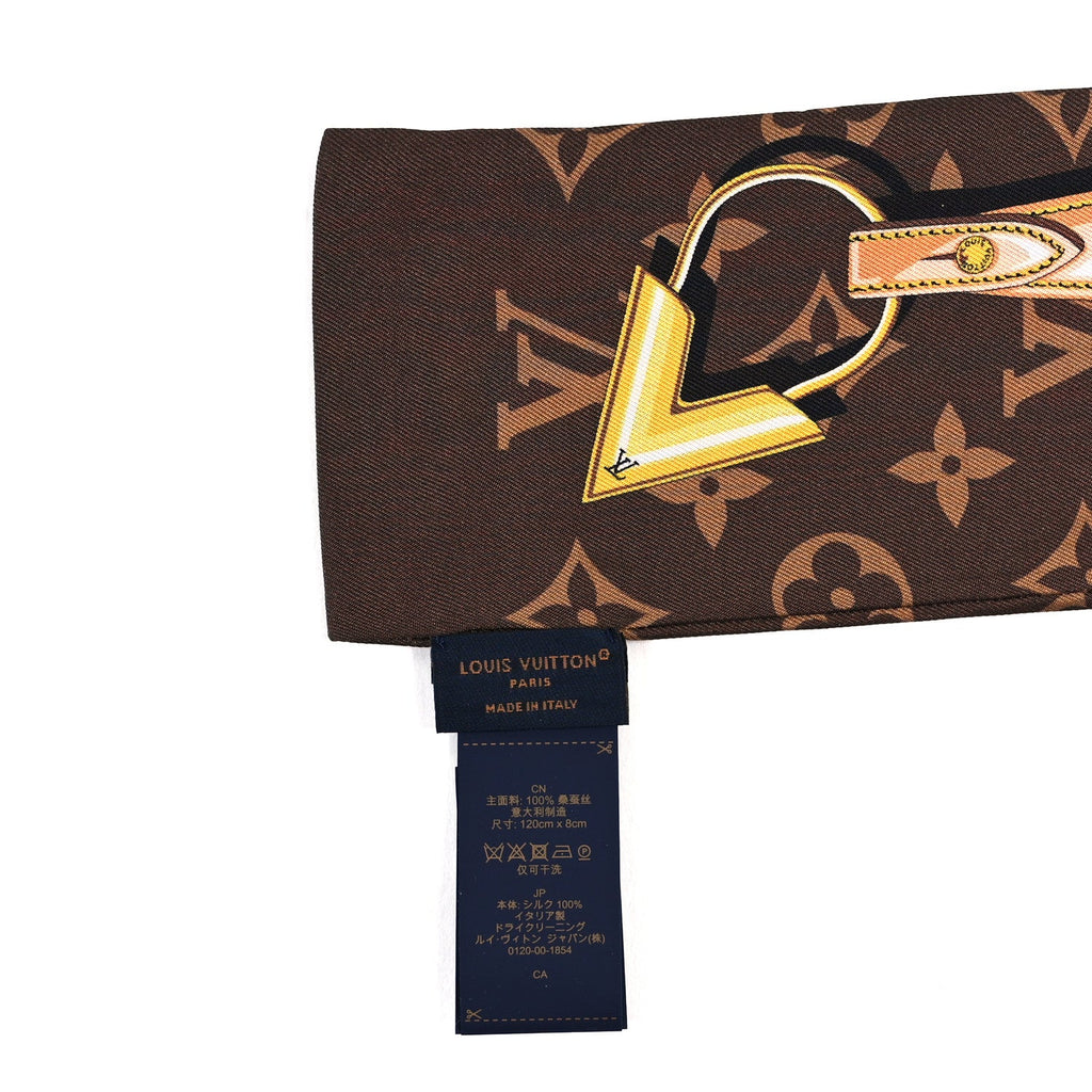 Silk Monogram Confidential Bandeau Brown