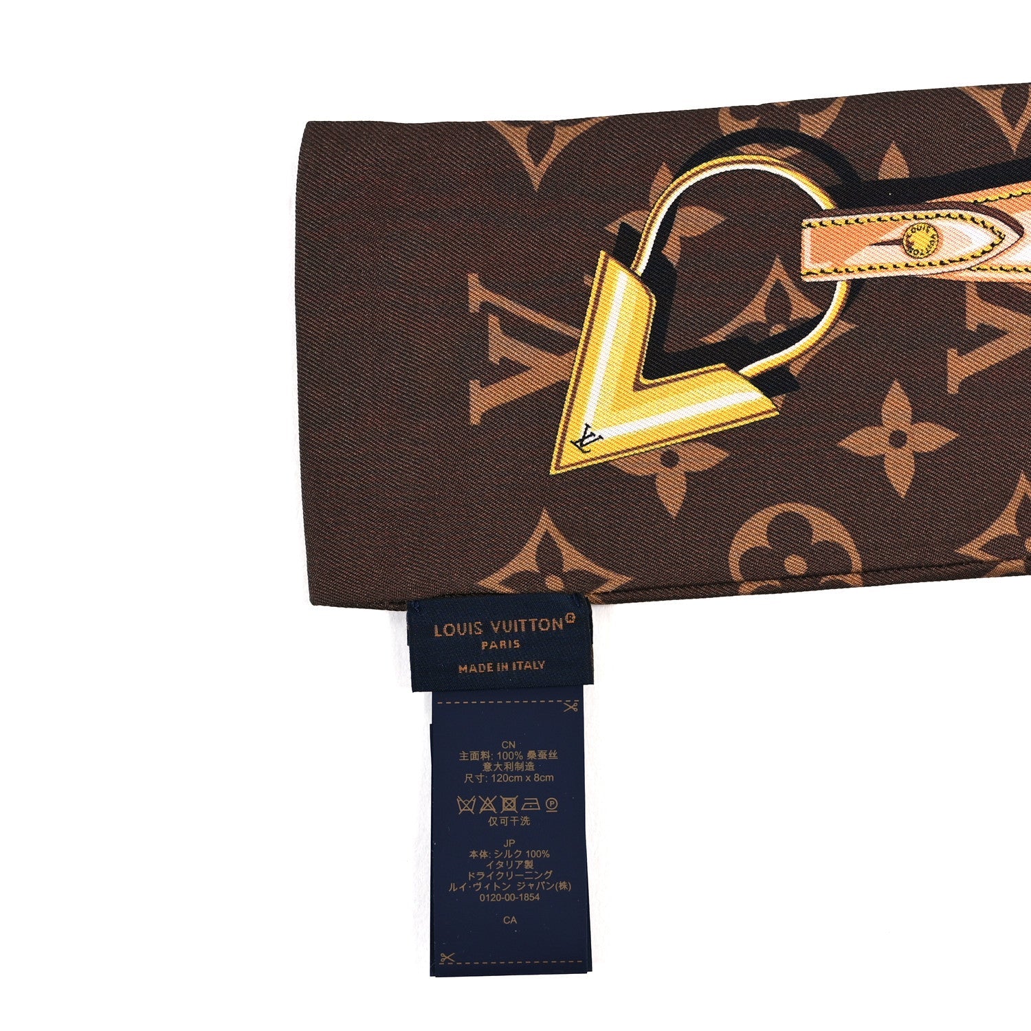 Silk Monogram Confidential Bandeau Brown
