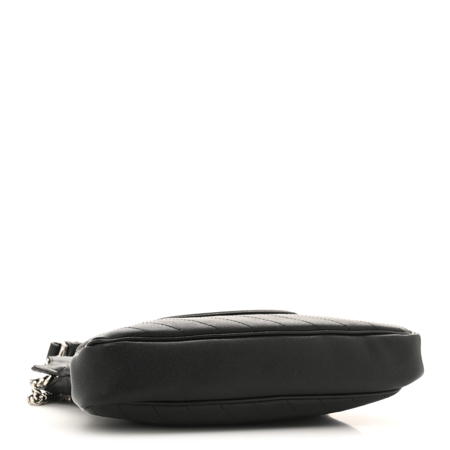 Sakai Be Green Calfskin Diagonal Stitched Small Blondie Tote Black