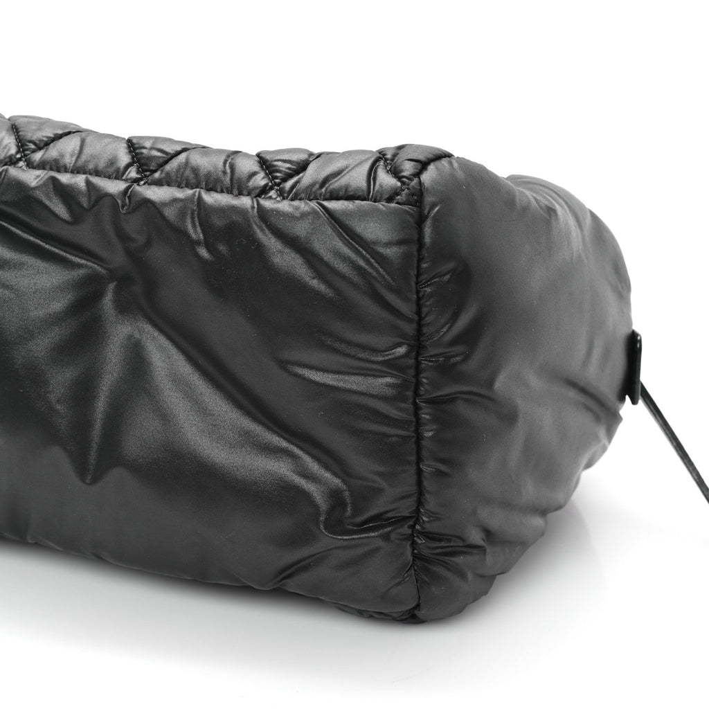 Nylon Coco Cocoon Zipped Tote Black