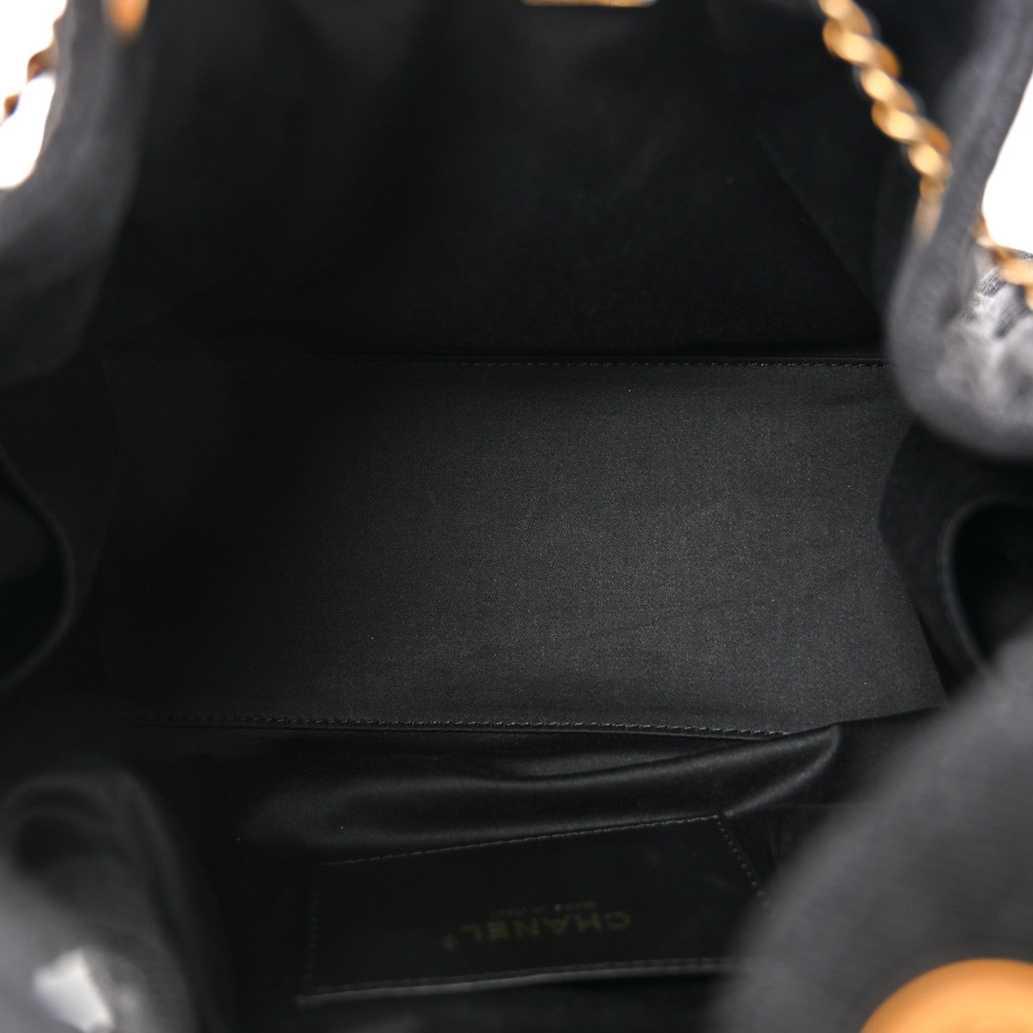 Washed Denim Quilted Small Chanel 25 Handbag Black