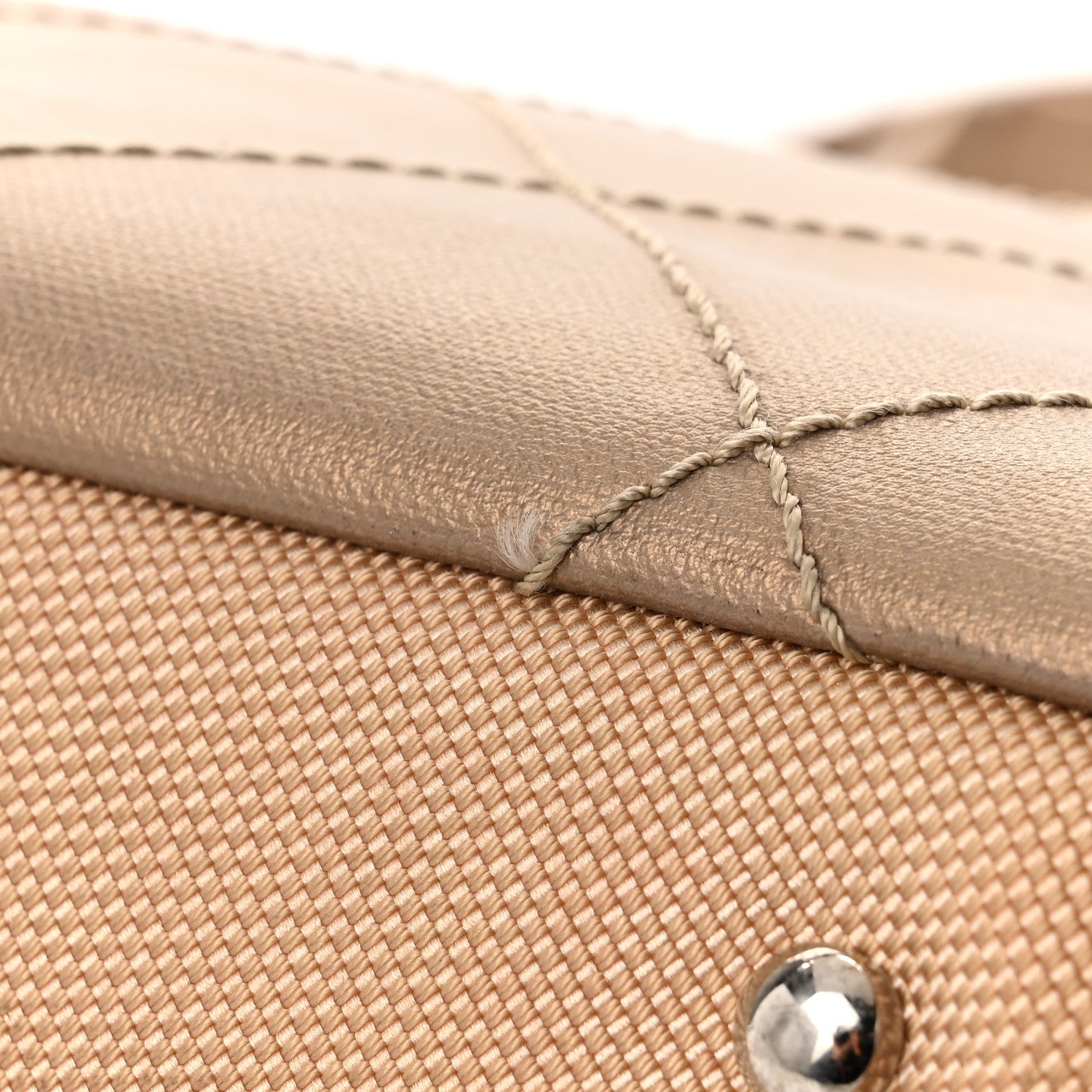 Metallic Coated Canvas Large Paris Biarritz Tote Gold