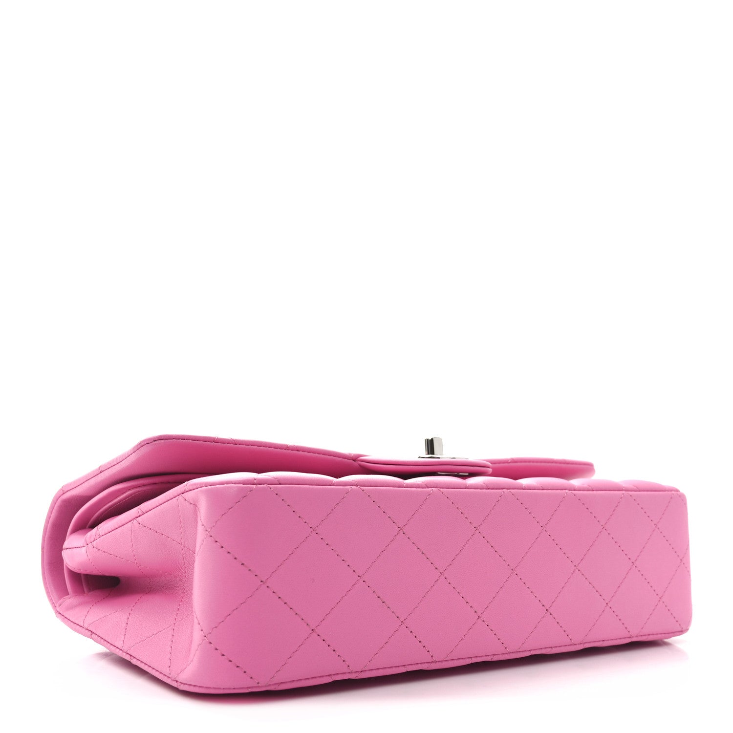 Lambskin Quilted Medium Double Flap Pink
