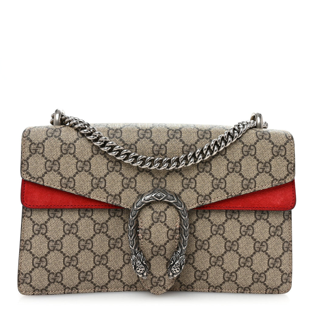GG Supreme Monogram Small Dionysus Shoulder Bag Red