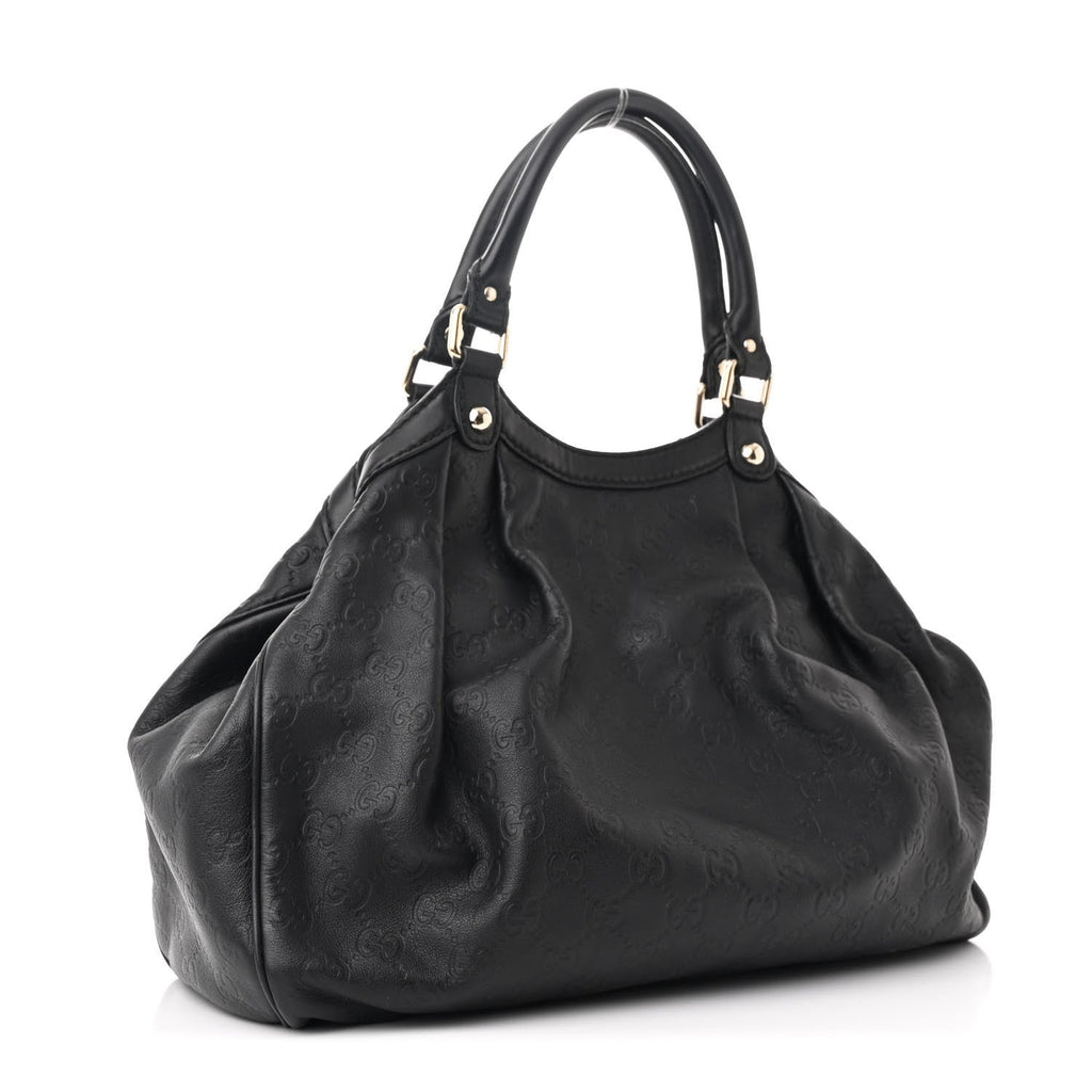 Guccissima Medium Sukey Tote Black