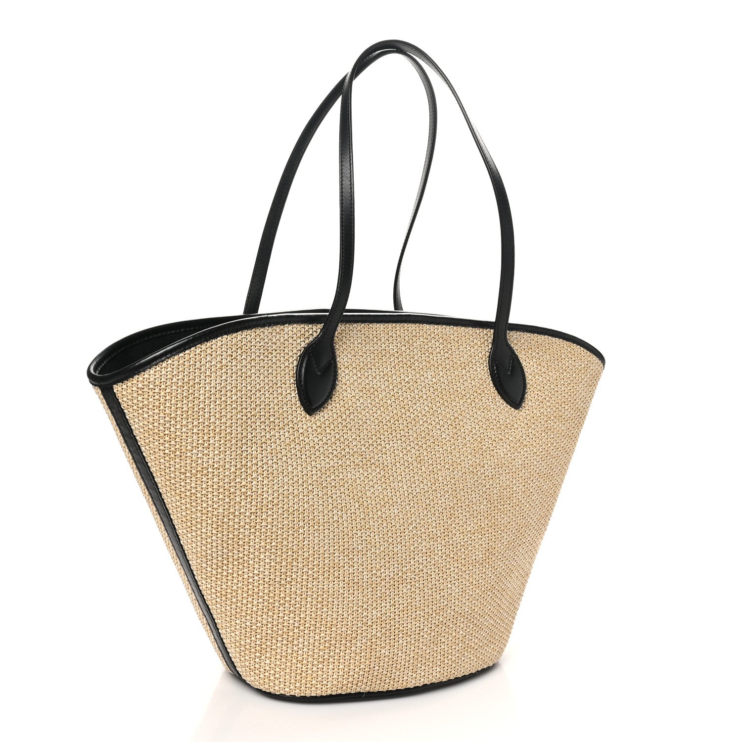 Raffia Saint Jacques Tote Black