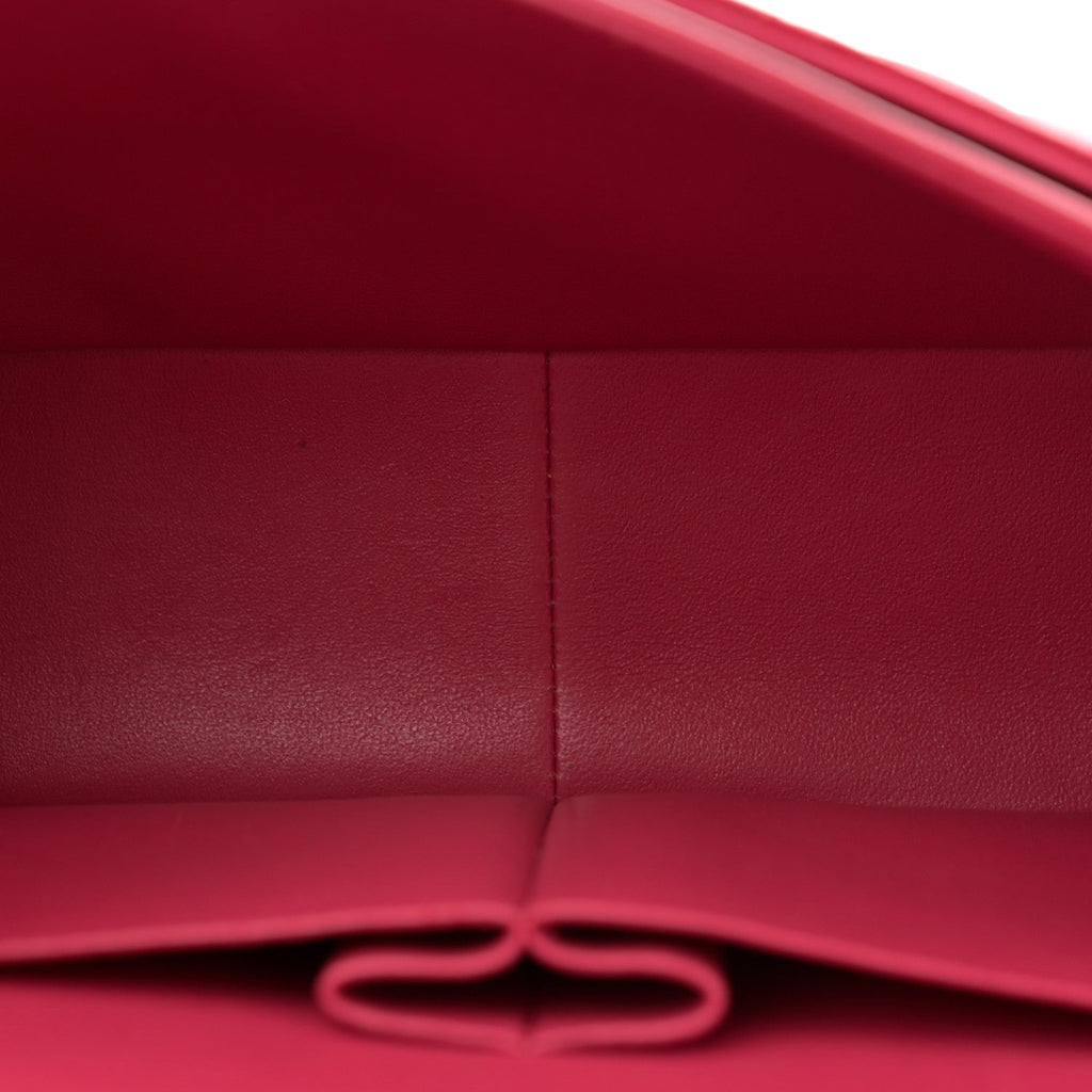 Caviar Quilted Jumbo Double Flap Dark Pink