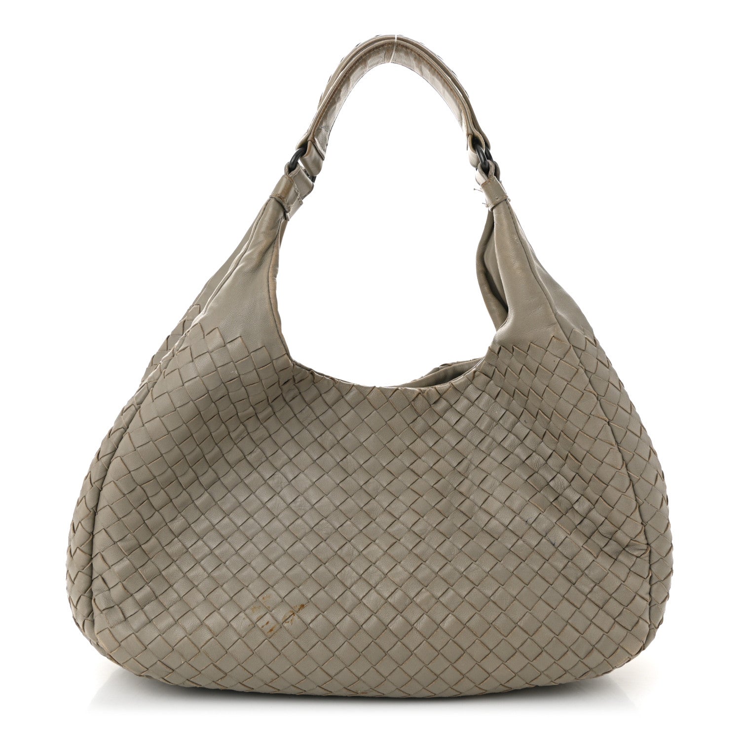 Nappa Intrecciato Medium Campana Hobo Light Grey