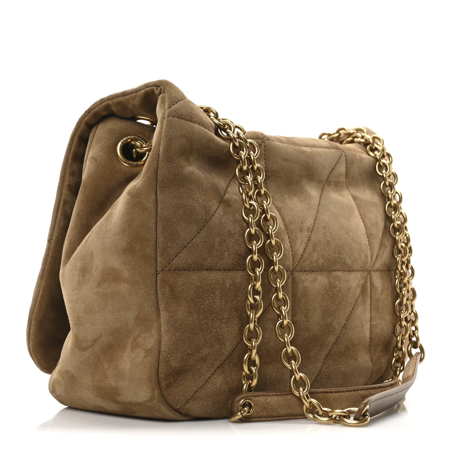 Suede Matelasse Monogram Medium Jamie 4.3 Golden Leaf