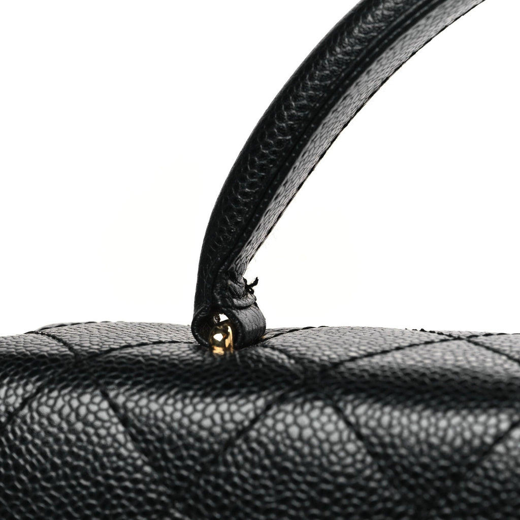 Caviar Quilted Jumbo Kelly Flap Black
