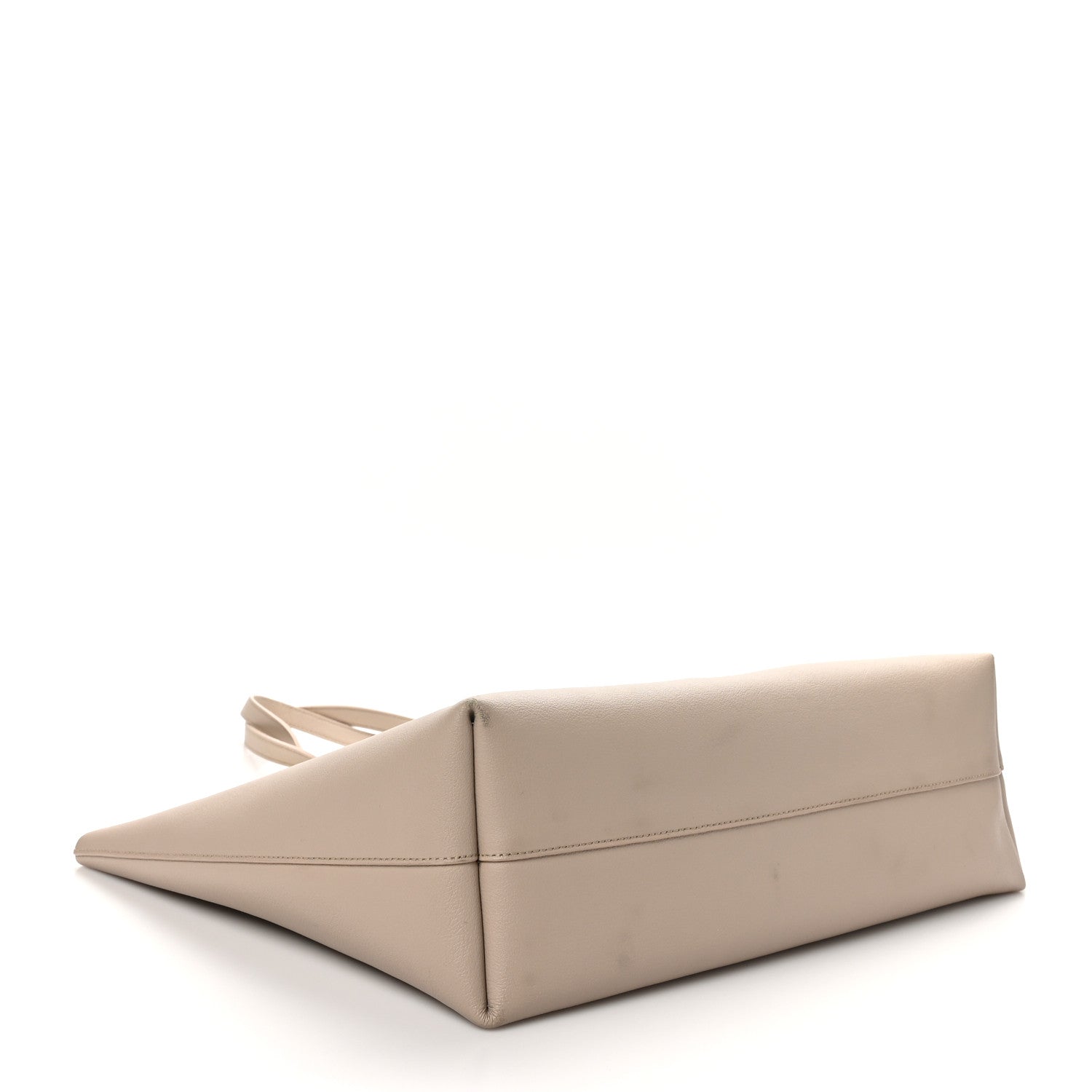 Grained Calfskin Bold East West Shopping Tote Light Natural