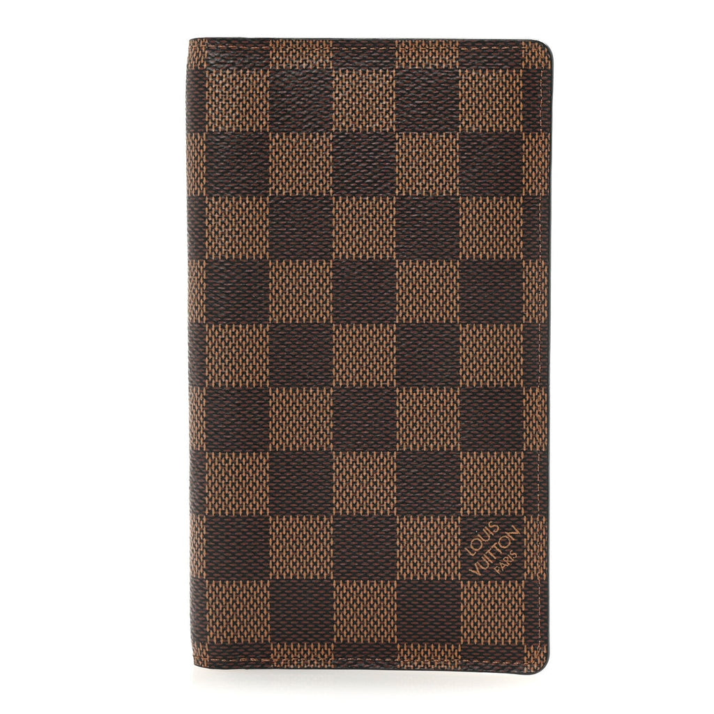 Damier Ebene Checkbook Cover Wallet