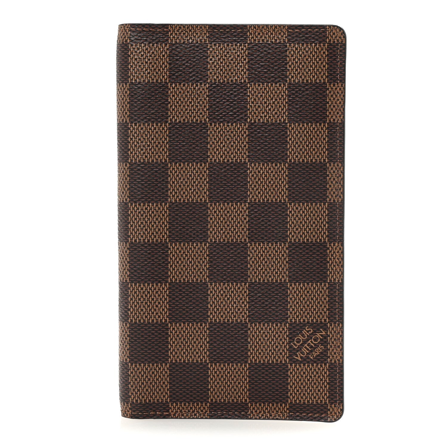 Damier Ebene Checkbook Cover Wallet