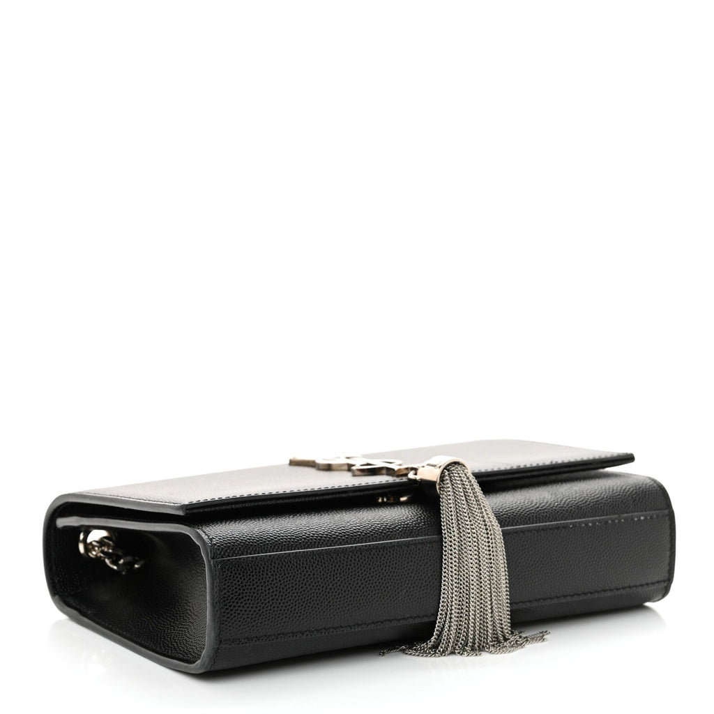 Grain De Poudre Small Classic Monogram Kate Tassel Satchel Black