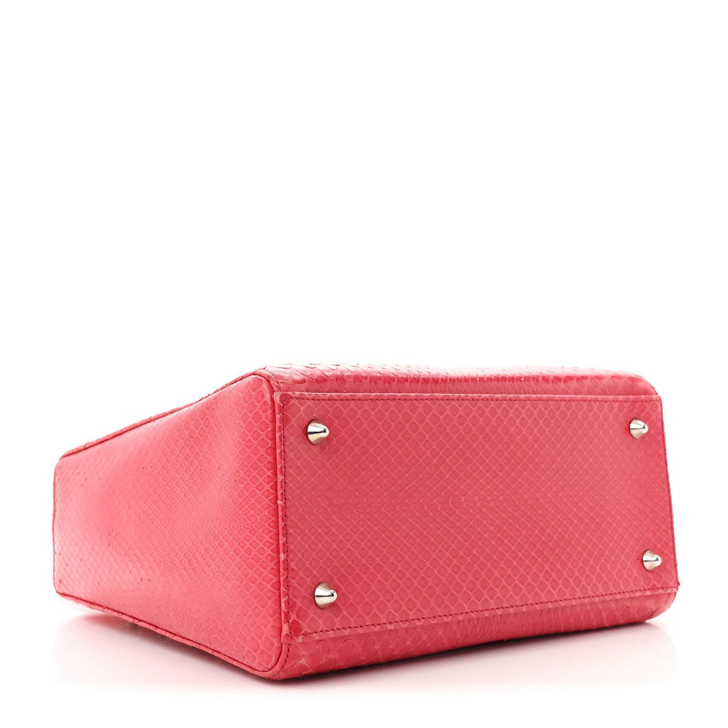 Snakeskin Medium Lady Dior Pink