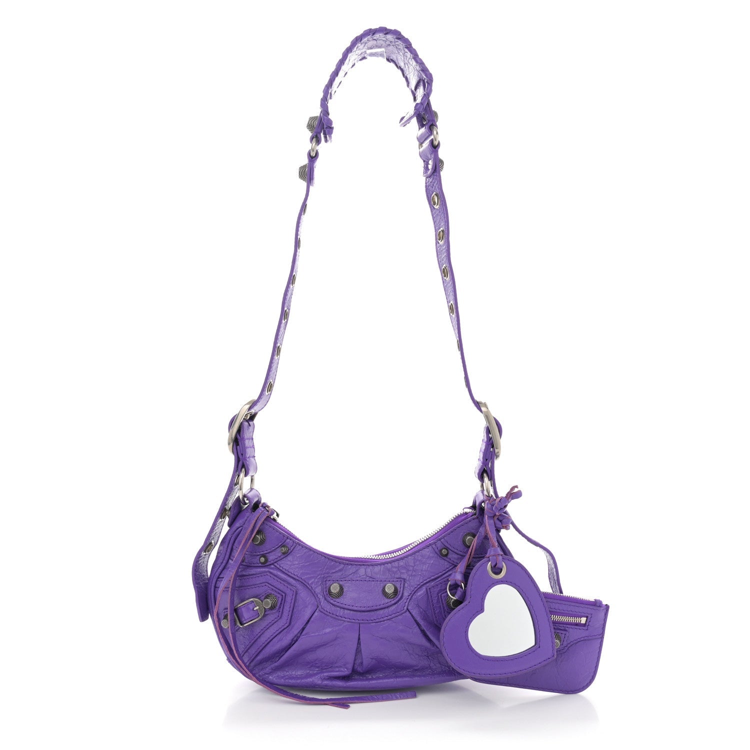Agneau Arena Le Cagole Shoulder Bag XS Purple