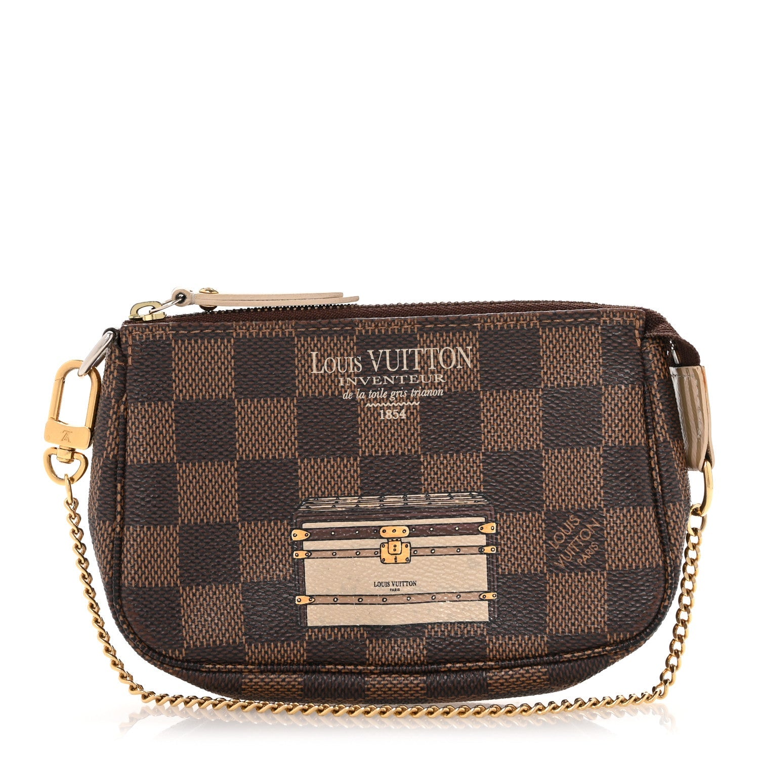Damier Ebene Trunks and Locks Mini Pochette Accessories