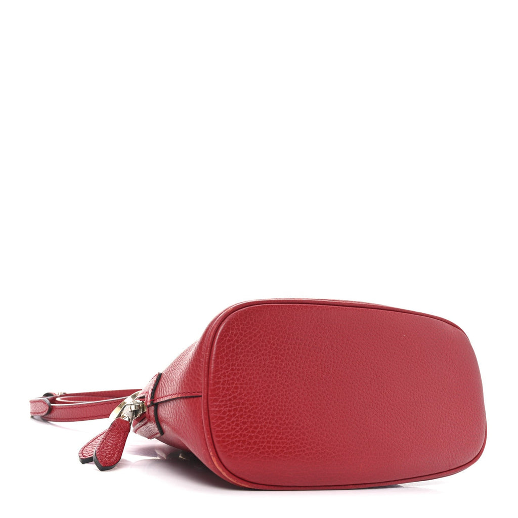 Dollar Calfskin Small GG Charm Dome Bag Red