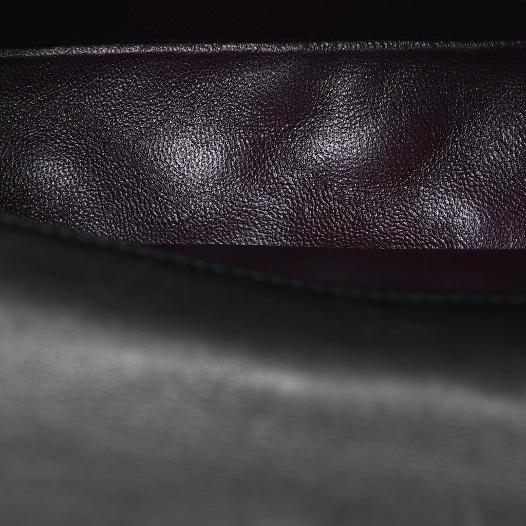 Calfskin Quilted Rock The Corner Flap Black