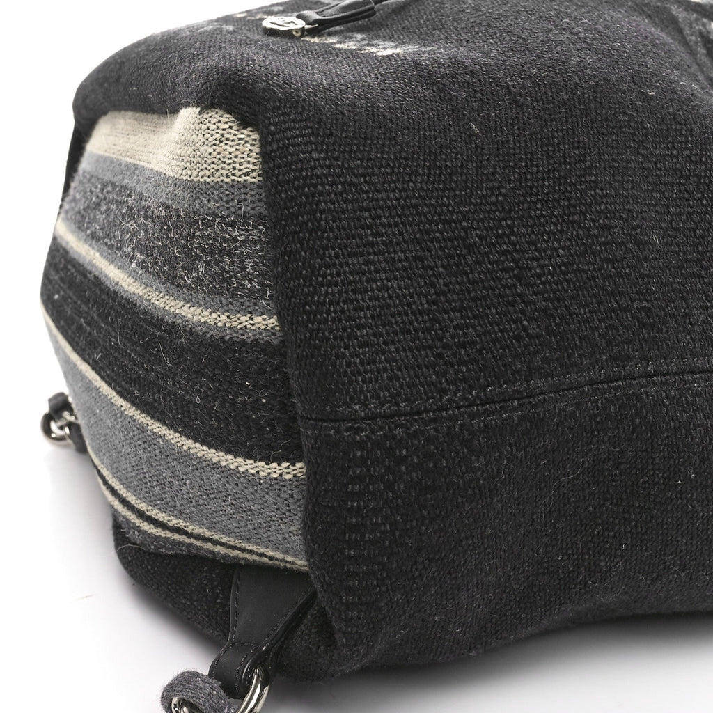 Striped Canvas Deauville Drawstring Bag