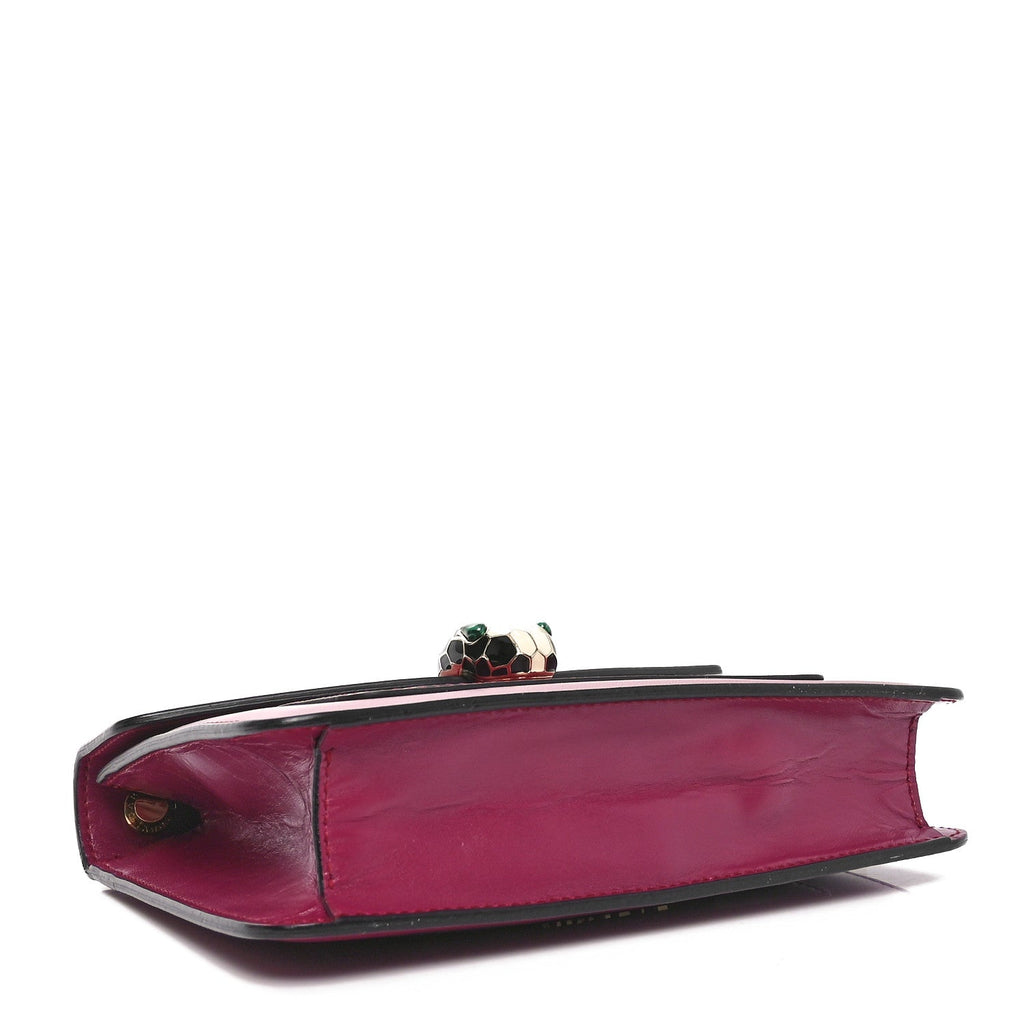 Calfskin Small Serpenti Forever Snake Strap Crossbody Bag Plum