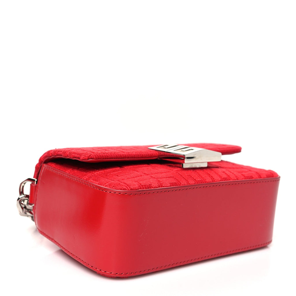 Canvas Embroidered Small 4G Woven Chain Crossbody Red