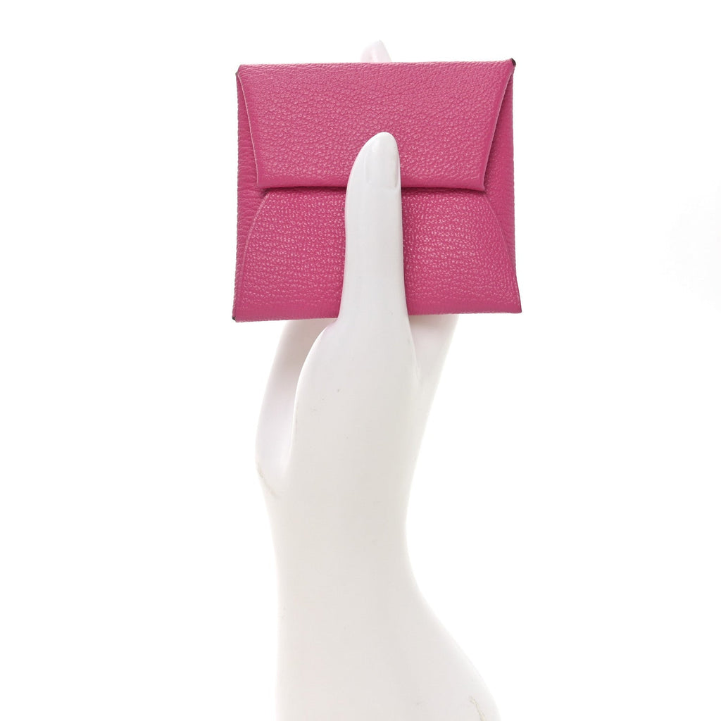 Chevre Mysore Bastia Coin Purse Rose Pourpre