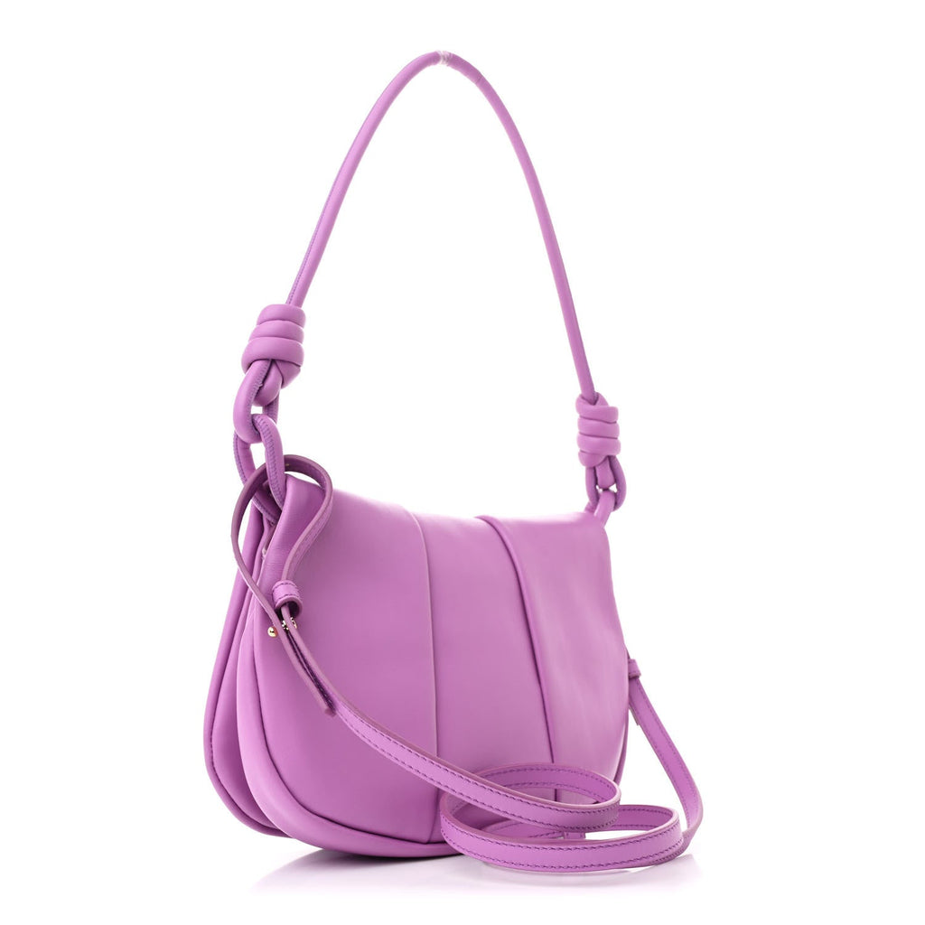 Shiny Nappa Calfskin Paseo Satchel Rockrose