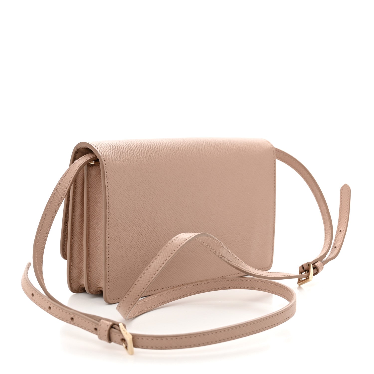 Saffiano Metal Flap Wallet With Strap Cammeo