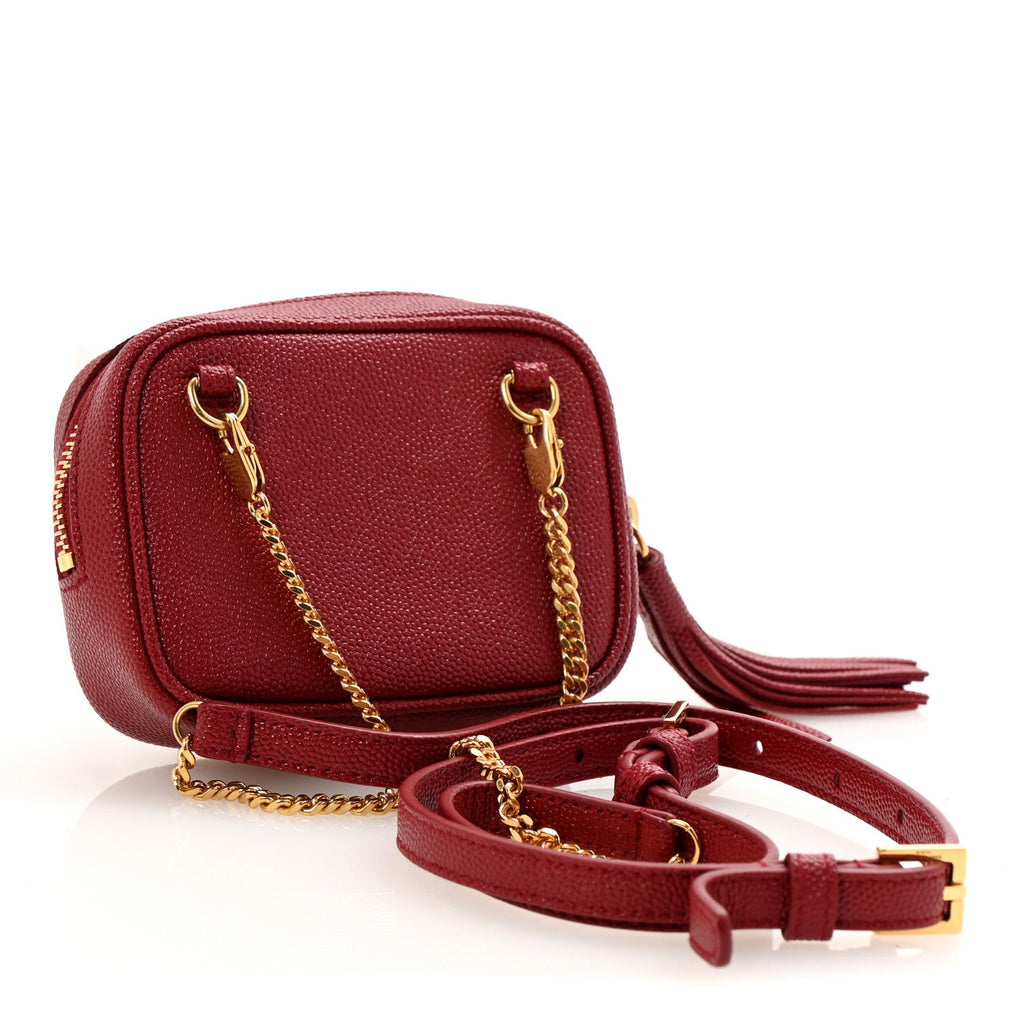 Grain De Poudre Matelasse Monogram Baby Lou Camera Bag Opyum Red