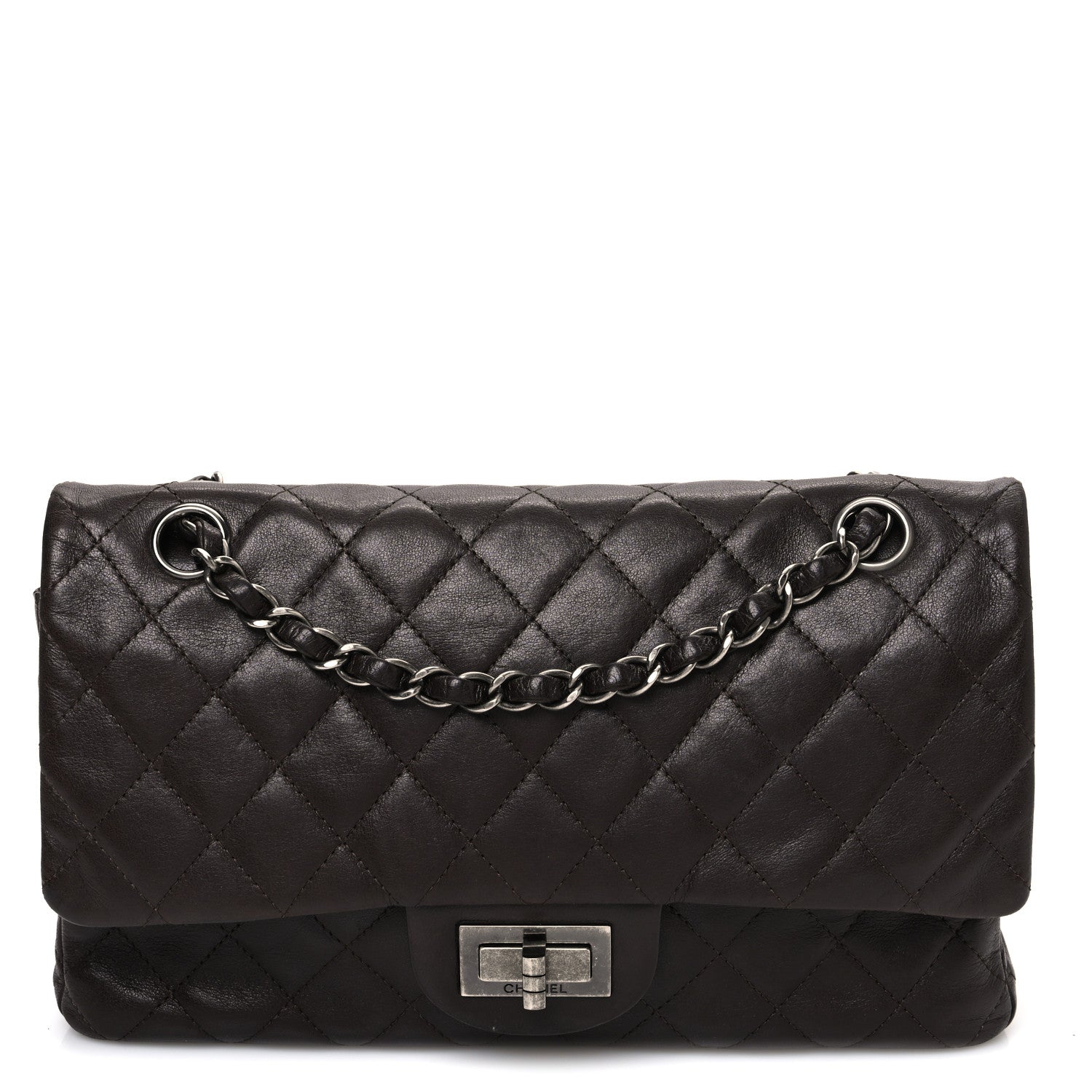 Lambskin Quilted Medium Hybrid Reissue Flap Brown