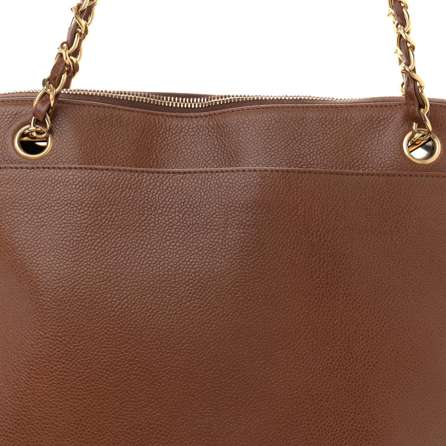 Caviar CC Shoulder Bag Brown
