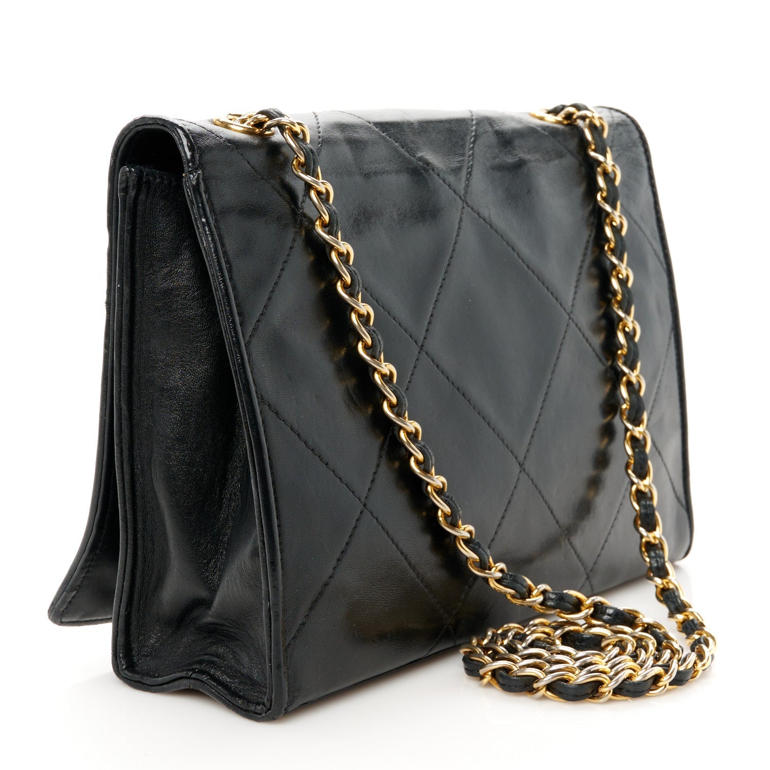 Lambskin Diamond CC Flap Black