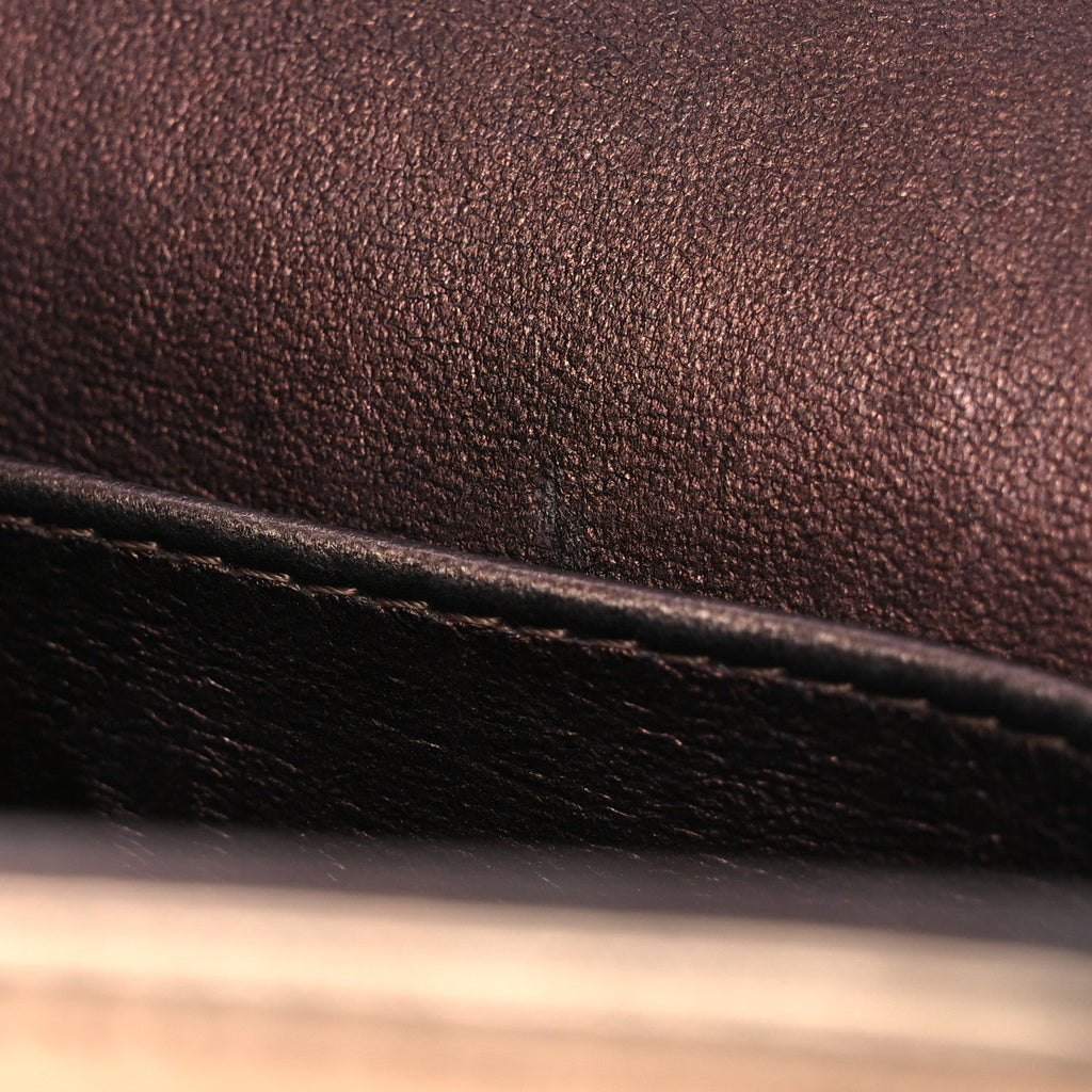 Metallic Aged Calfskin Quilted Medium Double Flap Gold