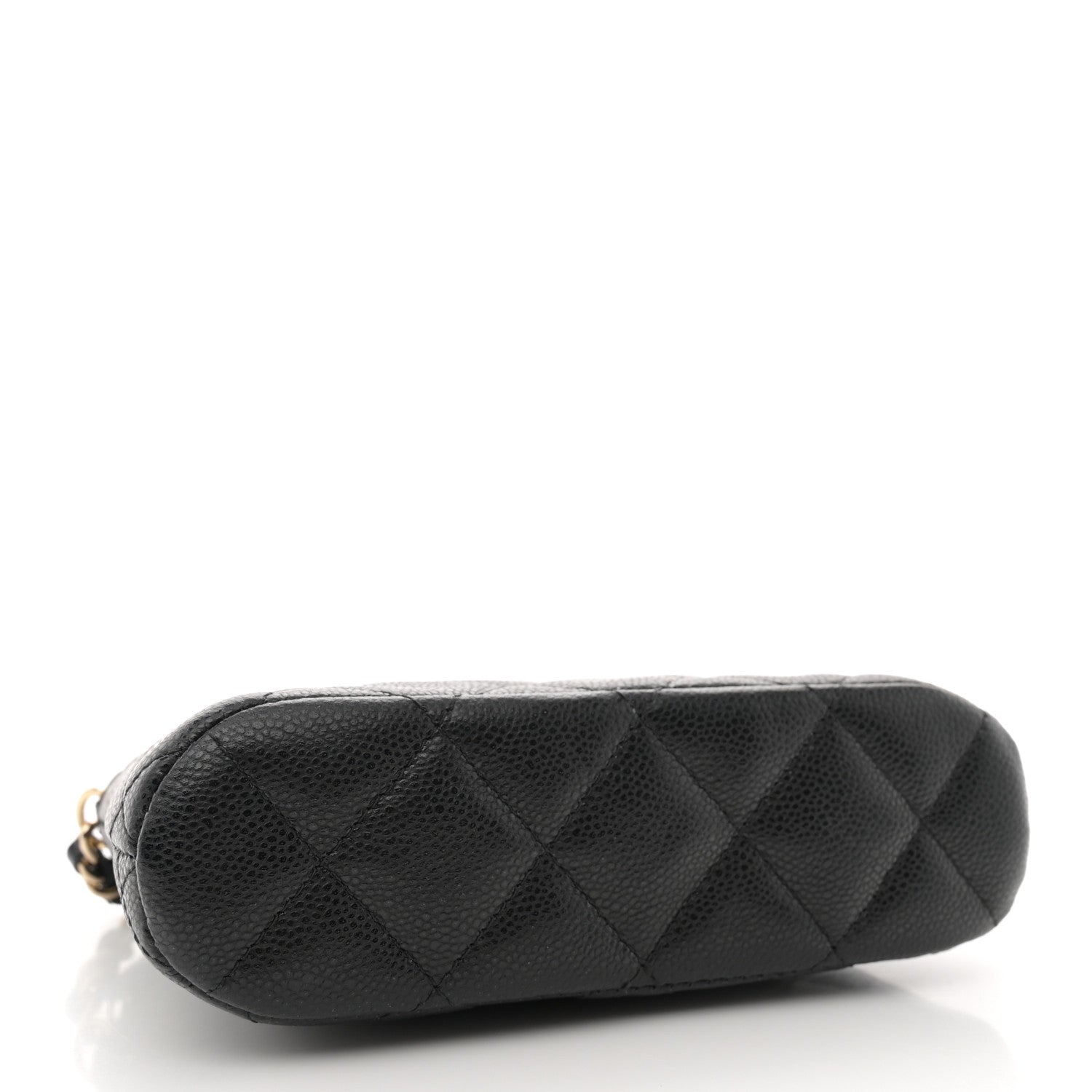 Caviar Quilted Classic Clutch with Chain Black