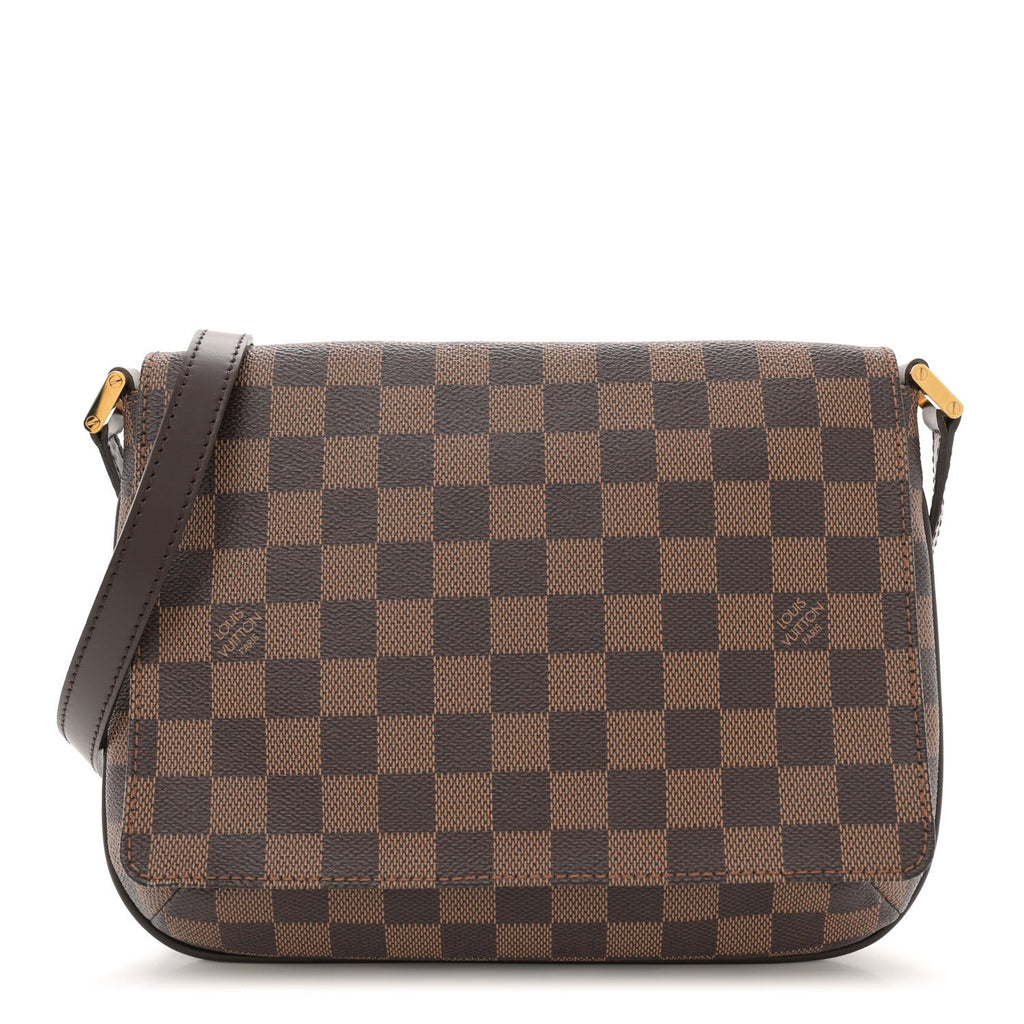 Damier Ebene Musette Tango Long Strap