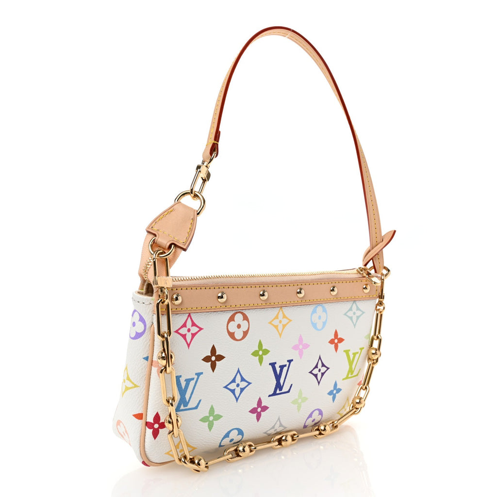 LV X TM Monogram Multicolor Pochette Accessories White