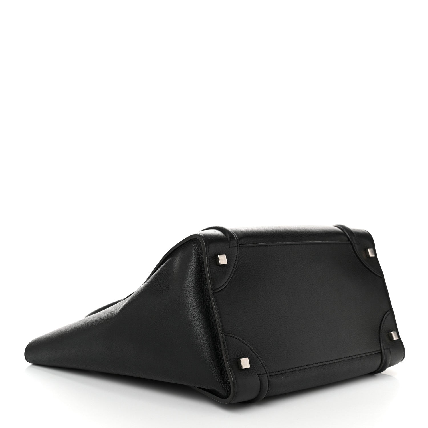 Drummed Calfskin Mini Luggage Black
