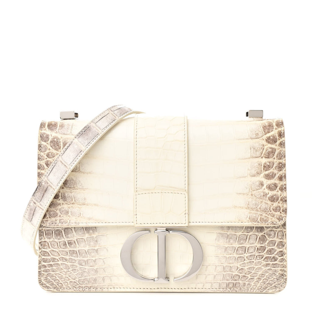 Niloticus Crocodile Himalaya 30 Montaigne Flap Bag Latte