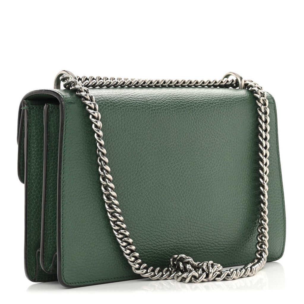 Pebbled Calfskin Small Dionysus Shoulder Bag Emerald