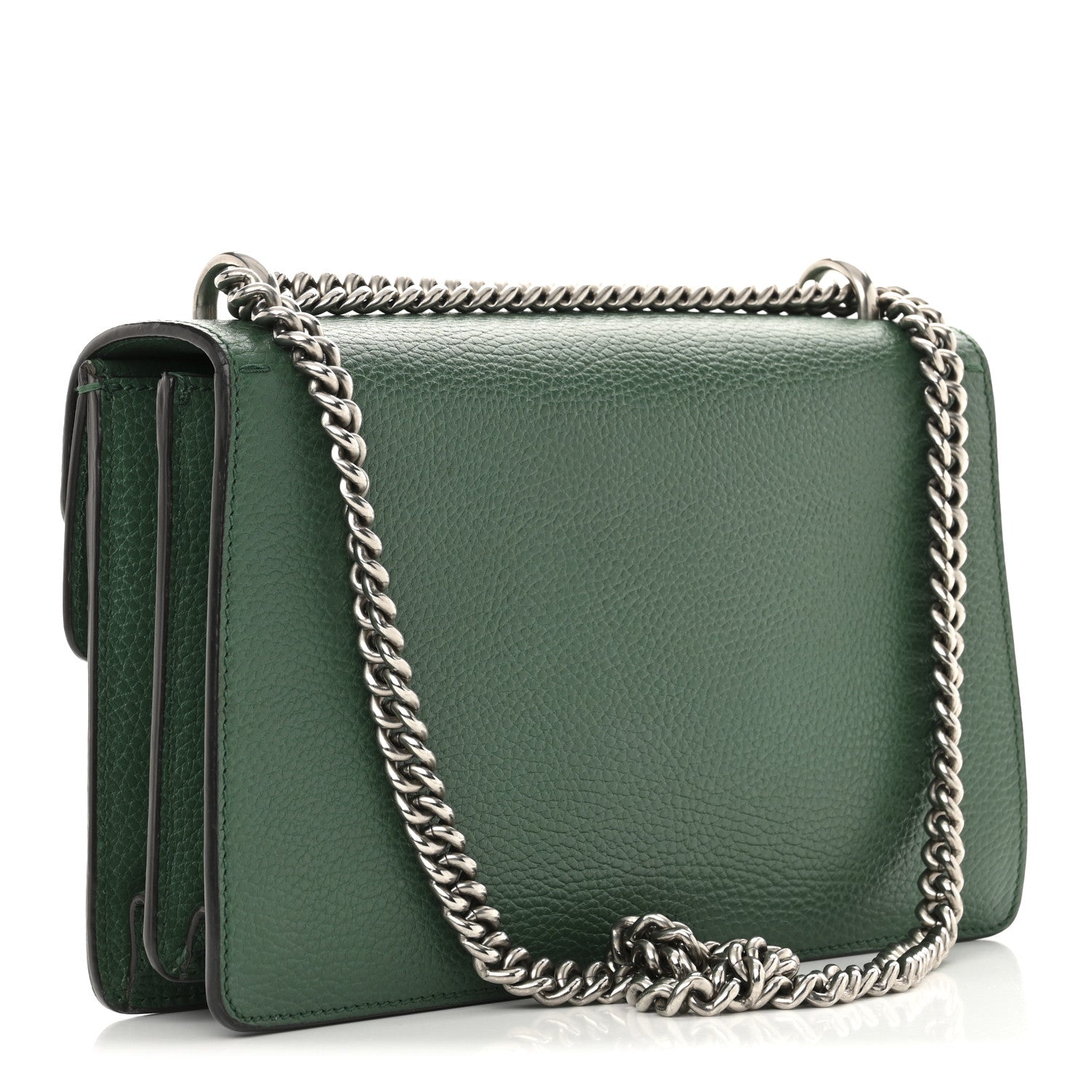 Pebbled Calfskin Small Dionysus Shoulder Bag Emerald