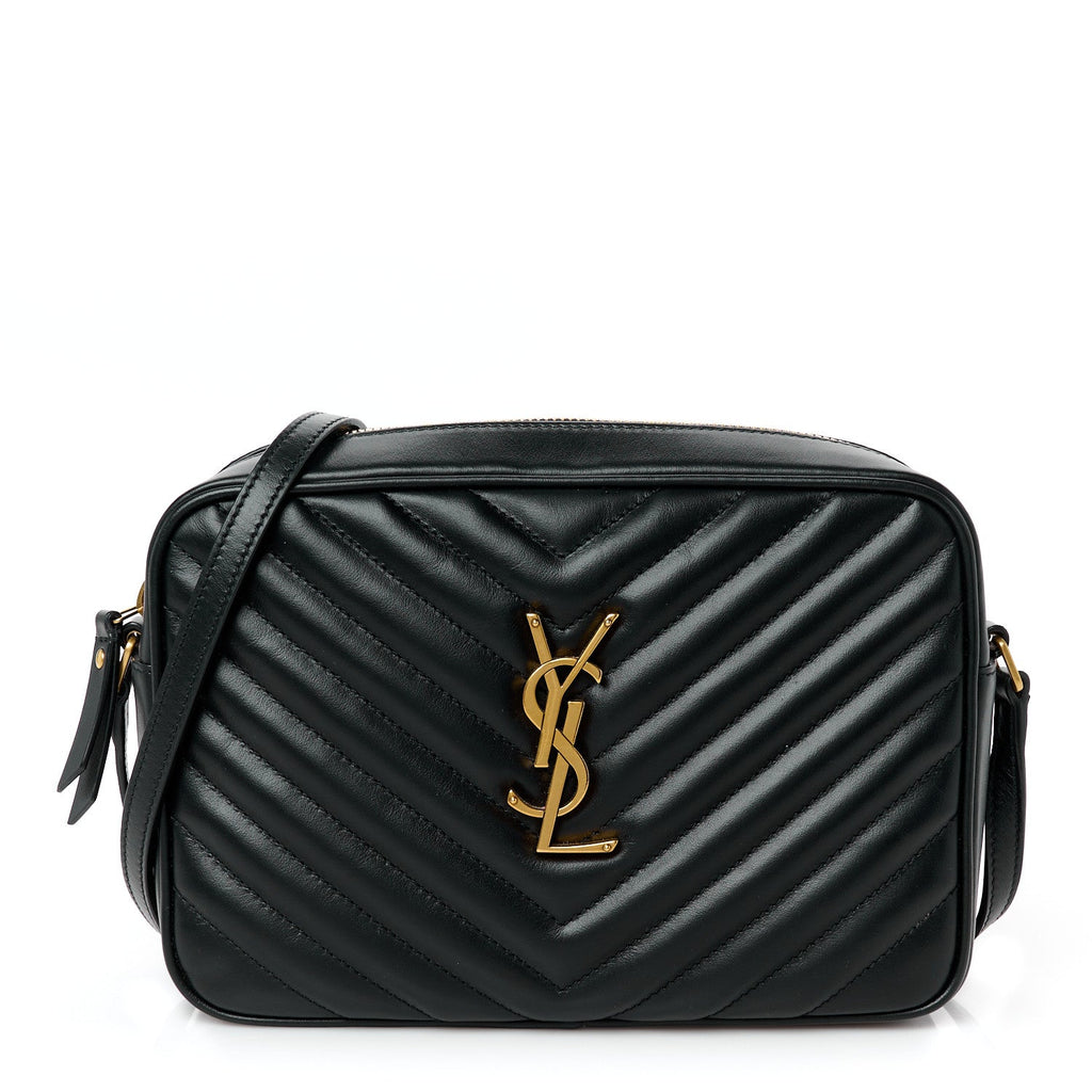 Calfskin Matelasse Monogram Lou Camera Bag Black