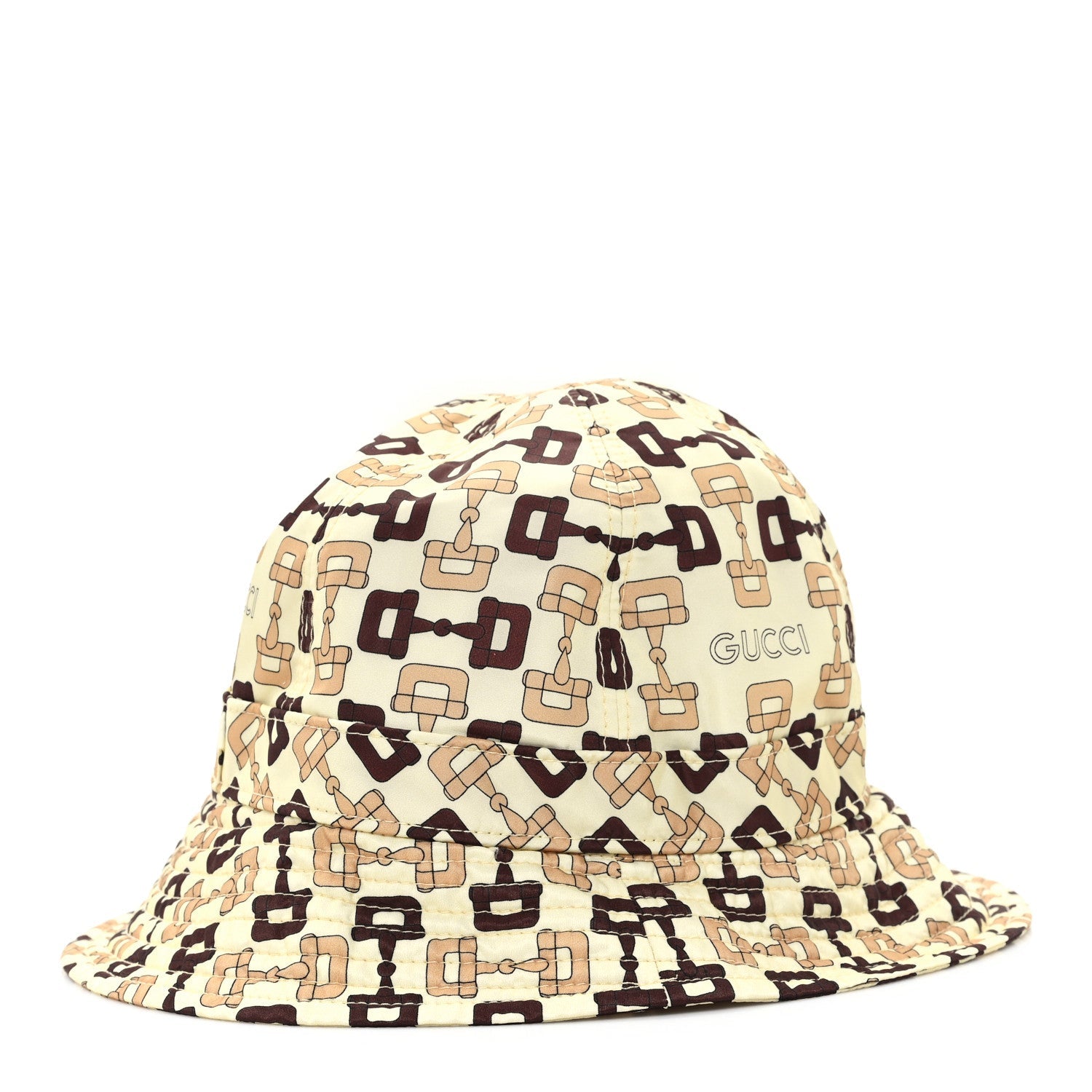 New Canvas Horsebit Alina Bucket Hat M Beige Multicolor