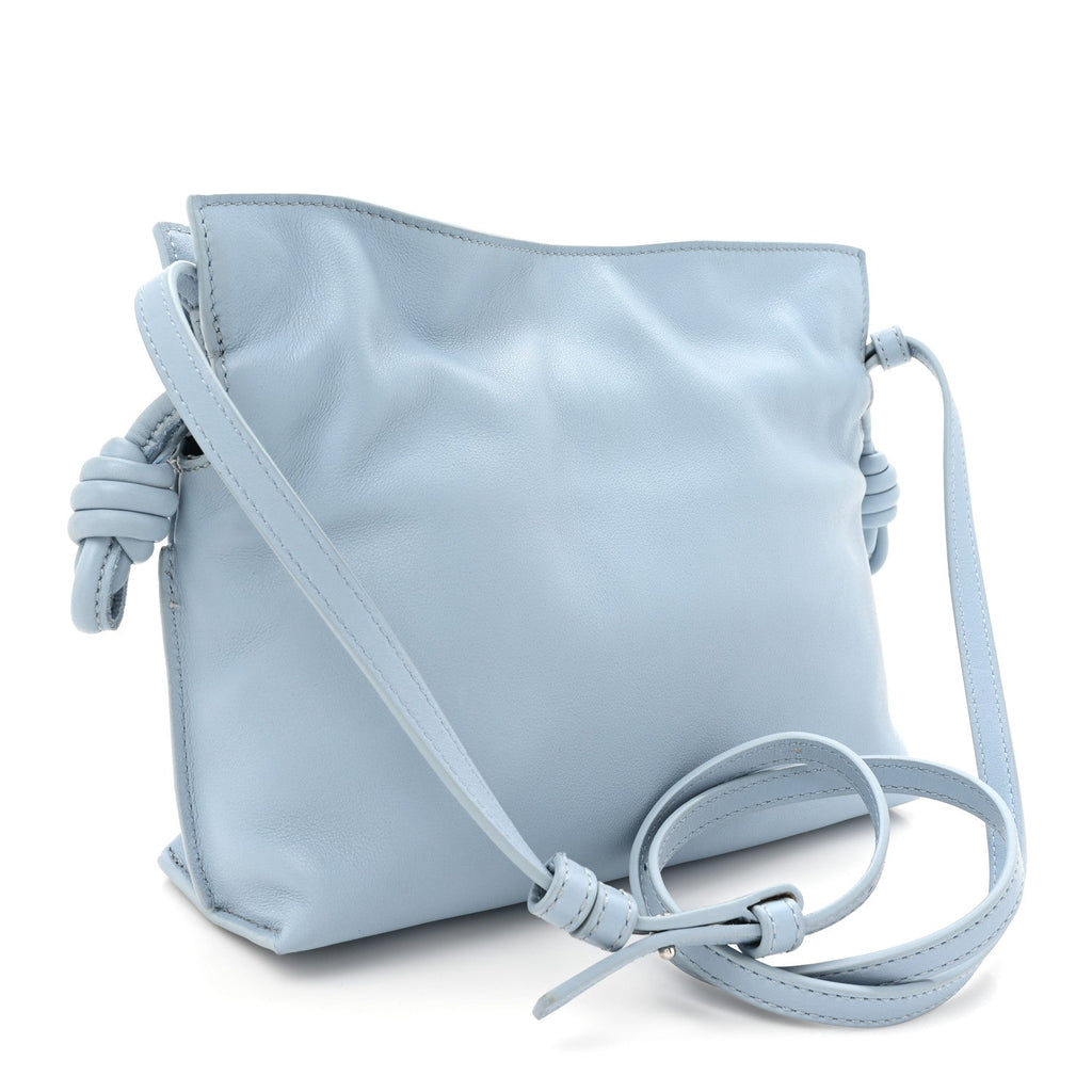 Nappa Flamenco Mini  Knot Bag Dusty Blue